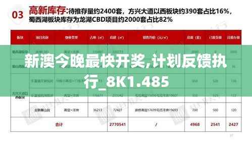 新澳今晚最快开奖,计划反馈执行_8K1.485