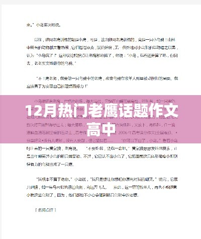 老鹰话题作文,高中生的视角与感悟