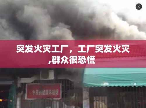 突发火灾工厂,工厂突发火灾,群众很恐慌