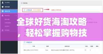 全球好货海淘攻略,轻松掌握购物技巧,享受购物乐趣!